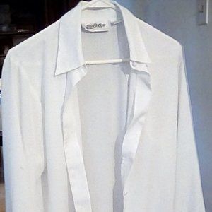 YVES ST. CLAIR WHITE L.S. BLOUSE SIZE 10